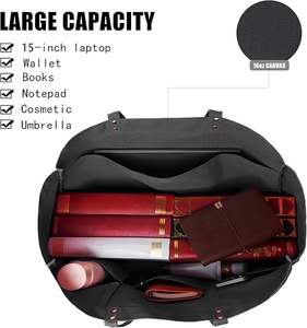 Bolsa de Mano de Lona de Lujo en Oferta para Mujer, Bolso para Trabajo, Portátil, Libros, Compras, Viajes, Regalo Universitario - Product Image 4