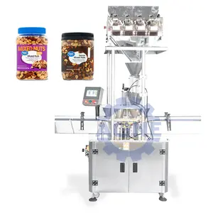 Automatic Mixed Nut Beans Grain Granule Particle Bottle Weighing Filling Machine