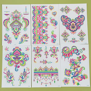 6 Piezas de <span class=keywords><strong>Tatuajes</strong></span> Fluorescentes de Mariposas, <span class=keywords><strong>Pintura</strong></span> Corporal de Neón, Pegatinas de <span class=keywords><strong>Tatuajes</strong></span> Faciales, Calcomanías de Arte Corporal Impermeables, Pegatinas de <span class=keywords><strong>Tatuajes</strong></span> Temporales - Product Image 2