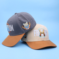 Gorra de Béisbol Premium Unisex de 6 Paneles, Casual, OEM, al por Mayor, con Logotipo Personalizado, CMYK, Bordado 3D, Dos Tonos, Ajustada, Cierre Trasero, Más Modelos