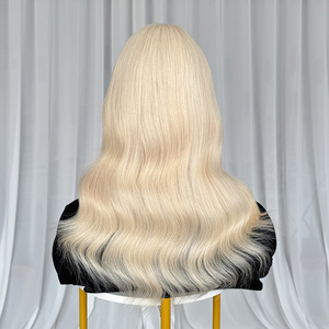 Topper de encaje con base de cabello humano rubio claro ondulado de 8x10'' del fabricante Topper Manufacturer, con parte trasera tejida para pérdida de cabello, mini peluca de encaje. - Product Image 5