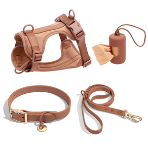 Arnés para mascotas listo para enviar <span class=keywords><strong>2023</strong></span>, el arnés de chaleco para perros más vendido con correa de cuello ajustable suave y bolsa para caca - Product Image 4