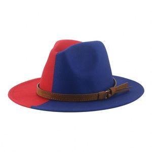 Chapeau Fedora en feutre à large bord avec logo personnalisé, élégant et vintage, décoré de plumes, léger, protection solaire pour hommes et femmes, automne-hiver - Product Image 5