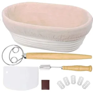 Ceramic Dough Knife Hand Bread Slicer Skinny Brotform Silicone Banneton Basket Mini Proofing Triangular Linen Bowl Covers