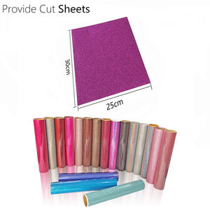 50cm X 25M Rolo Gold Glitter Flex Vinyl Low Temperature <span class=keywords><strong>Heat</strong></span> <span class=keywords><strong>Transfer</strong></span> <span class=keywords><strong>Foil</strong></span> para Vestuário Têxtil Feito de PET PU Metal - Product Image 6