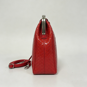 <b>Red</b> Patent <b>Leather</b> Frame Crossbody Bag Detachable Strap Wristlet Mini Shoulder <b>Purse</b> - Product Image 2