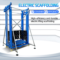 Plateforme de travail mobile pliable, échafaudage électrique, élévateur 6m, charge 500kg, palan électrique avec télécommande, élingue à câble métallique
