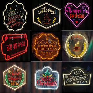 Enseigne lumineuse néon en acrylique multicolore gravée UV personnalisée en usine avec télécommande et commande par bouton, indice de protection IP44 - Product Image 4