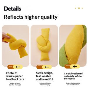 Giocattolo Interattivo con Erba Gatta e Carta Sonora per Gatti, per Alleviare la Noia e Stimolare la Pulizia dei Denti dei Gatti Piccoli - Accessori per Animali Domestici - Product Image 4