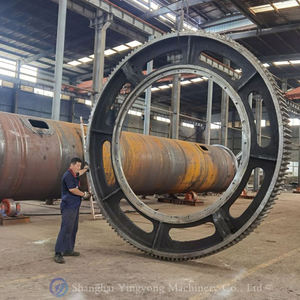 מותאם אישית יצוק פלדה סיבובי כבשן חילוף חלקי רכיבה טבעת צמיג/מלט סיבובי כבשן צמיג גלגל תנופה הילוך טבעת מחיר עבור מכירה - Product Image 4