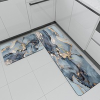 Juego de Alfombrillas de Cocina de Tierra de Diatomeas con Diseño Nórdico, Rectangulares, Antideslizantes, Absorbentes de Agua, Fáciles de Limpiar, para el Hogar
