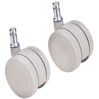 Roulettes de mobilier pivotantes en nylon blanc de 60 mm avec noyau en acier, durables, réglables, capacité de charge de 40 kg, silencieuses, pour chaise de bureau, hôpital, école