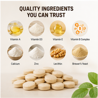 Multivitamínico 8 en 1 de Marca Propia, 120 Masticables Blandos para Perros y Gatos - Apoyo Digestivo e Inmunológico, Salud de la Piel y el Pelaje
