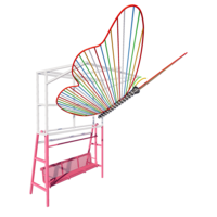 Chaise suspendue papillon en fibre de verre et acier, capacité 500 kg, équipement de jeux populaire pour intérieur/extérieur
