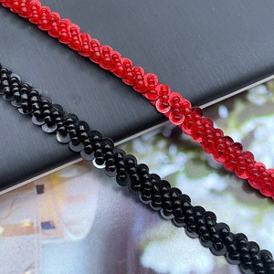 Pita Renda Buatan Tangan Lebar 8mm dengan Payet Bunga Vintage Ramah Lingkungan untuk Aksesori Pakaian dan Tas - Product Image 4