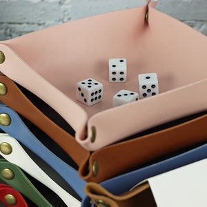 Hộp Đựng Giấy Niêm Phong Thắt Lưng Tùy Chỉnh Khay Đựng Đồ Trang Sức Đựng Tiền Xu Kẹo Để Bàn Để Bàn Khay Để Cửa Ra Vào Khay Giả Da Có Thể Gập Lại - Product Image 2