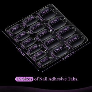 Adhésifs pour ongles en résine, 15 tailles, autocollants pour ongles |   Ongles artificiels autocollants imperméables et longue durée - Product Image 5