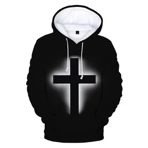 Fitspinew jésus dieu chrétien surdimensionné hommes à capuche amour 3d imprimé unisexe décontracté mode sweat haut pull à capuche Gym - Product Image 2