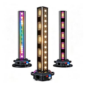 Nuovo Modello 2026 <span class=keywords><strong>Fari</strong></span> Flash Dorati Variabili 12*5W con Controllo Vocale <span class=keywords><strong>RGB</strong></span> DMX - Luci d'Atmosfera per Bar e DJ - Product Image 1