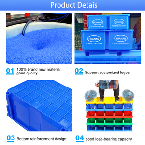 Contenedor de Almacenamiento con Frente Abierto, Caja de Plástico, Contenedores de Organización, Contenedores de Almacenamiento Apilables Sostenibles para Piezas de Herramientas de Almacén - Product Image 3