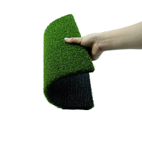 Matras Latihan Golf Rumput Sintetis Bentuk Keriting 0,71 Inci, Tahan UV, Tahan Lama untuk Sekitar Kolam Renang, Halaman Belakang, dan Olahraga