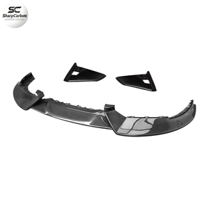 3 pièces de lèvre avant en fibre de carbone pour <span class=keywords><strong>Porsche</strong></span> Taycan 9J1 <span class=keywords><strong>4S</strong></span> berline 4 portes 2019 - 2023 - Product Image 2