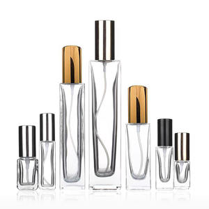 Venta al por Mayor de Botellas de Perfume de 30ml 50ml, Botella de Perfume Recargable Cuadrada Transparente de 100ml con Atomizador y Tapa de Rosca - Product Image 6