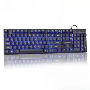 High Quality K201 Wired Ergonomic Design Computer Rainbow Keyboard for Gamer