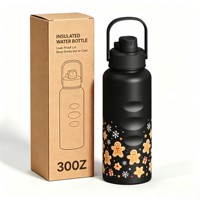 Bouteille d'eau en acier inoxydable à double paroi isolée sous vide, 25 oz et 32 oz, avec 2 couvercles anti-fuite, sans BPA, gourde de sport pour les voyages, la salle de sport et les activités de plein air