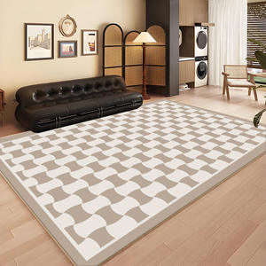 Tapis géométrique de style français, rectangle, imitation cachemire, pour salon, chambre à coucher, revêtement de sol H-1141 - Product Image 1