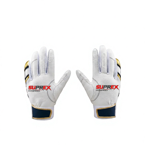 Gants de frappeur en cuir grainé couleur personnalisée pour baseball, softball et fastpitch, rembourrés, respirants, avec languette de poignet auto-agrippante et logo personnalisé - Product Image 3