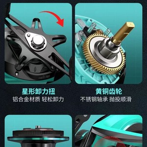 Lure Fishing Rod Kit Straight Handle Baitcasting Reel Medium Fast Action Saltwater Fish Stream Use - Product Image 2