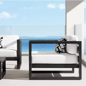 Meubles de jardin modernes et luxueux, confort et résistance aux intempéries, chaise longue en aluminium - Product Image 1