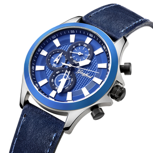Montre à quartz pour homme avec logo personnalisé, très vendue, faible MOQ, verre saphir, mouvement japonais Seiko VD55, bracelet en cuir, montres-bracelets OEM - Product Image 4