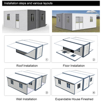 Casas prefabricadas de 3 hab maisons préfabriquées petites maisons modulaires mobiles préfabriquées à faible coût maisons avec salle de bain et cuisine