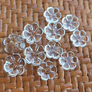 Nhà Máy Cung Cấp Vàng/Bạc Cạnh Trong Suốt <span class=keywords><strong>Acrylic</strong></span> Nút Cho Thủ Công <span class=keywords><strong>2</strong></span> Lỗ Hoa Pha Lê May Trang Trí Nút - Product Image 6