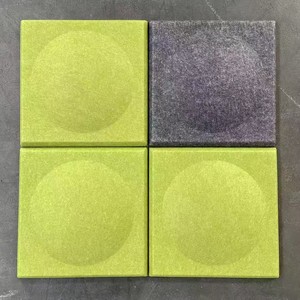 Panneau de plafond acoustique moderne en feutre polyester 3D gaufré pour hôtel, ignifuge et insonorisant avec 90 % de réduction du bruit - Product Image 1
