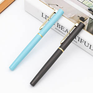 Stylo à bille en métal personnalisable avec logo personnalisé de luxe Encre gel en acier à rainure de 0.7mm Signature Encre noire/bleue Utilisation professionnelle pour le bureau et l'école - Product Image 3