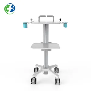 Hospital Mobile 4 Wheels Workstation Nursing Trolley Industrial Machine Ultrasound