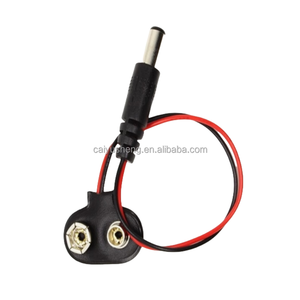 หัวต่อแบตเตอรี่ 9V แบบหัว DC 5.5 * 2.1 มม. รูปตัว T หัวต่อแบตเตอรี่หนังพร้อมหัว DC เป็นมิตรกับสิ่งแวดล้อม มีสินค้าในสต็อก - Product Image 1