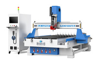 Routeur CNC professionnel à axe rotatif 1530 1325 ATC pour la sculpture sur bois avec changeur d'outils linéaire à 8 positions pour pièces cylindriques