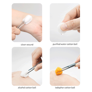 LMLTOP Palline <span class=keywords><strong>di</strong></span> <span class=keywords><strong>Cotone</strong></span> Sterili, Sgrassate, Morbide e Soffici, Monouso per Pulizia Ferite, Disinfezione Cutanea con Iodoforo, Uso Domestico, Emostatiche, Asciutte - Product Image 5