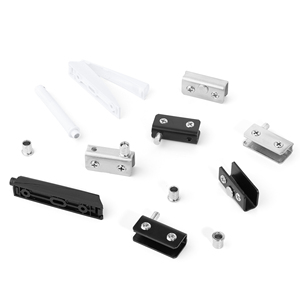 Nhiệm Vụ Nặng Nề Thép Không Gỉ Cửa Kính Pivot Bản Lề Màu Đen Đồ Nội Thất Xoay Bản Lề Thiết Lập Với Nhựa Bắt Từ Cho Tủ - Product Image 4