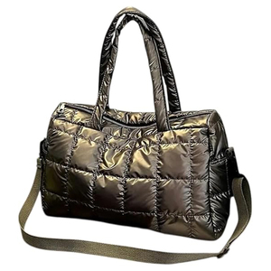Bolso Bandolera Cuadrado Acolchado para Mujer, Bolso de Mano Grande, Bolso Tipo Tote Acolchado con Relleno de Algodón - Product Image 4