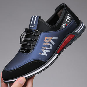 All-season Men Business <strong>Waterproof</strong> Wrinkle-resistant Microfiber Upper Gradient "RUN" Large Letter Print on Side Casual <strong>Trainers</strong> - Product Image 3