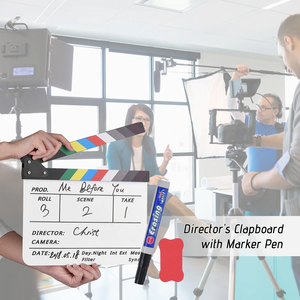 อะคริลิคพลาสติกกรรมการภาพยนตร์ Clapboard ตัดฉากการกระทำ Clapper คณะกรรมการกระดานชนวนด้วยไม้สี - Product Image 4