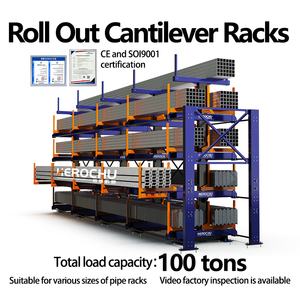 टेलीस्कोपिक कैंटिलीवर रैक स्टील पाइप वर्ग ट्यूब और ट्यूबलर सामग्री के लिए भंडारण रैक - Product Image 3