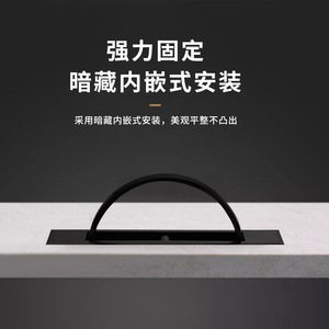 Furniture Handle Bar Zinc Alloy Bow Shape Minimalist Cabinet Concealed Easy Installation - Product Image 5