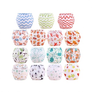 Pantalones de entrenamiento pequeños y delgados con botones a presión, pantalones de pañales para bebé, lavables, de 0 a 1 año - Product Image 1
