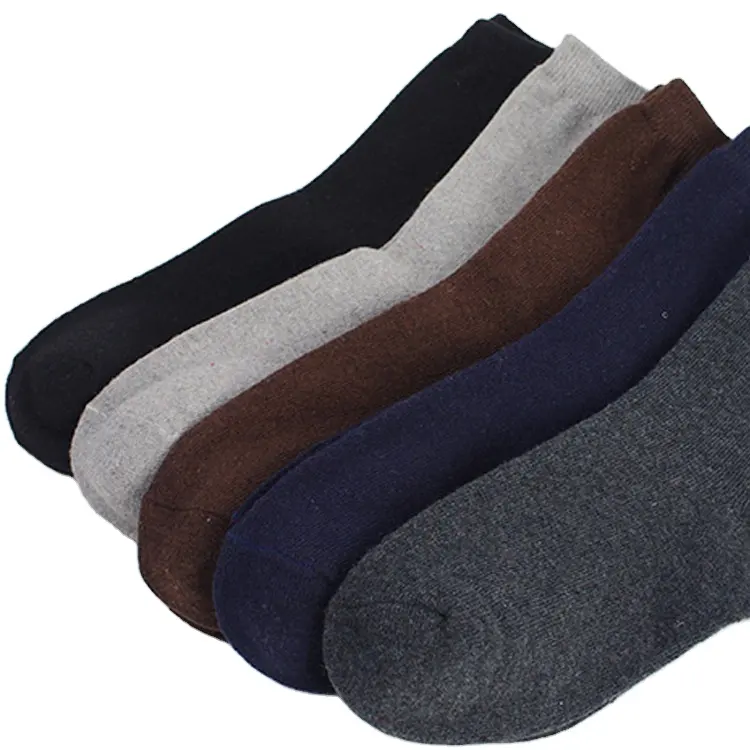 Mùa Thu Màu Thời Trang Tùy Chỉnh Logo Non-slip Socks Giải Trí Đen Nâu Xám Dệt Kim Bông Mens Mắt Cá Chân Vớ